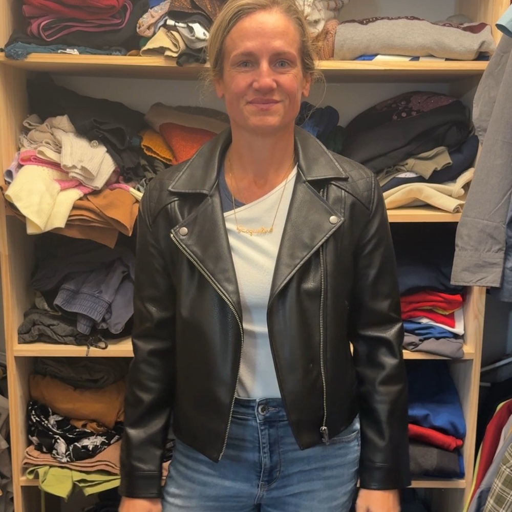 Steve Madden Black Leather Jacket for Women